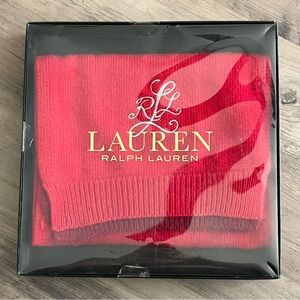 Ralph Lauren Red Knit Scarf